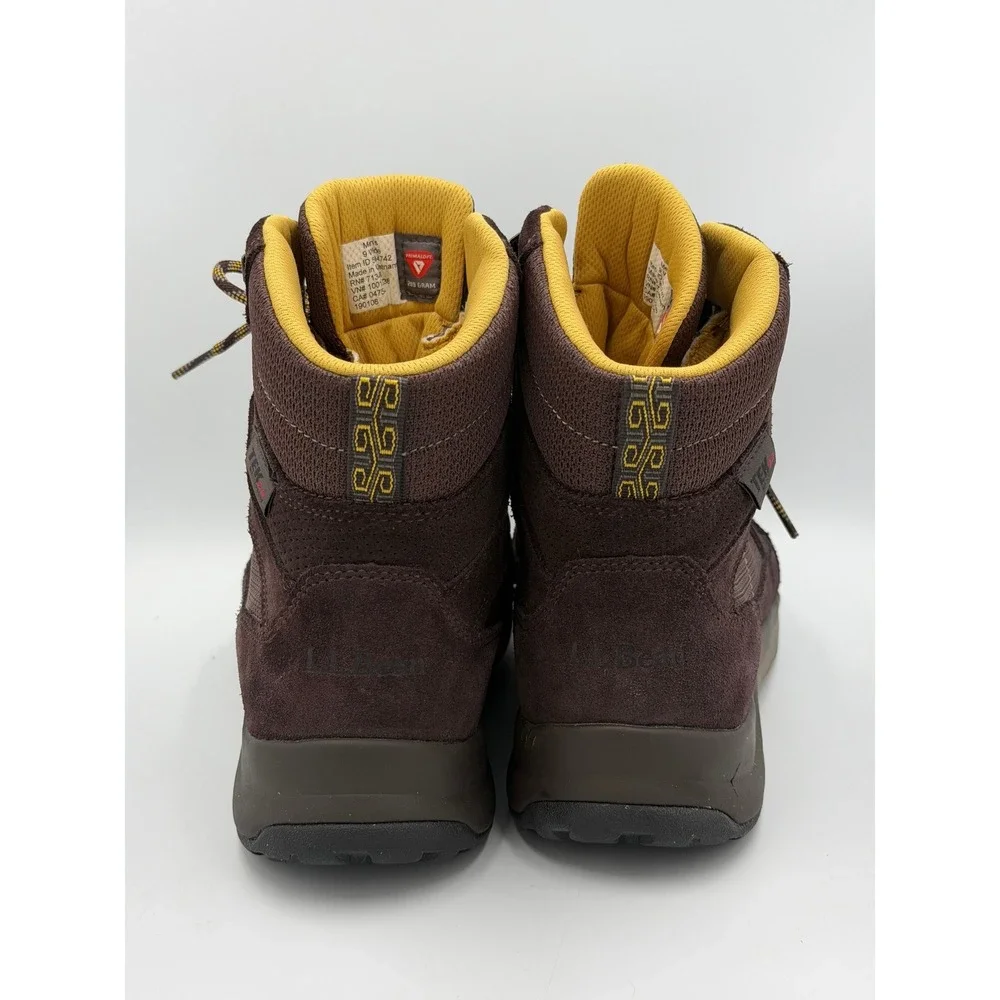 L.L. Bean Hiking Boots Mens 9 Wide Brown Suede Primaloft TEK 2.5